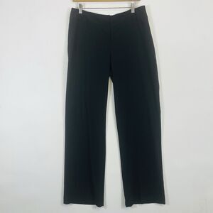 Chico's Black Straight Leg Front Crease Office Trousers Pants Women's 1 Medium 8